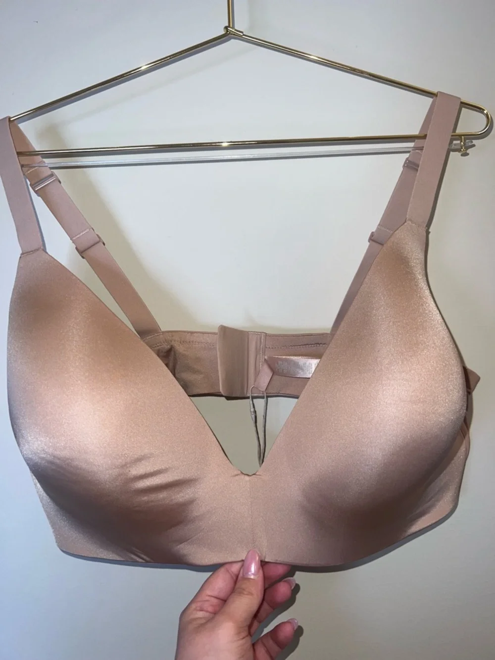 SKIMS Wireless Lightly Lined Bra 46D Sienna‎ Nude NWT - Picture 4 of 13
